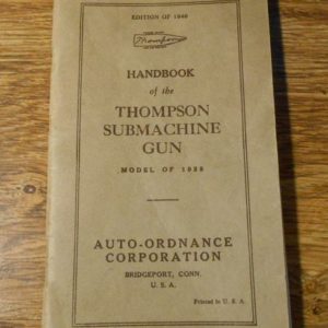 Basic Field Manual for Thompson M1928 Dated