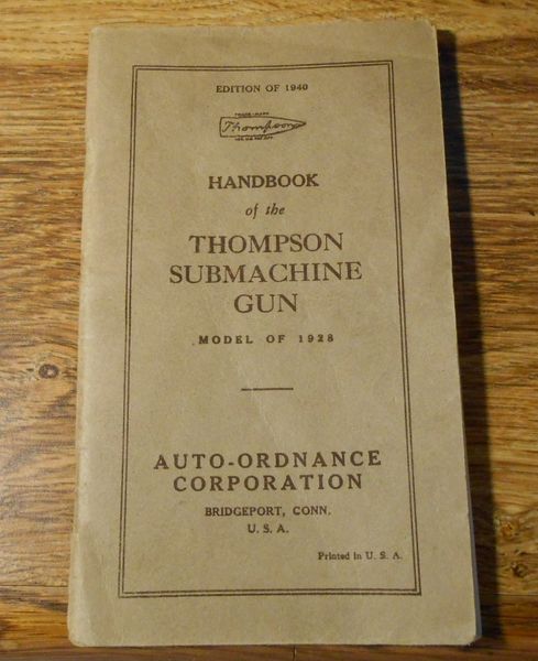 Basic Field Manual for Thompson M1928 Dated