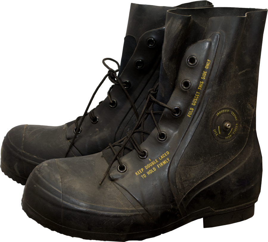 Black Excw "mickey mouse" Boots with valve -USED