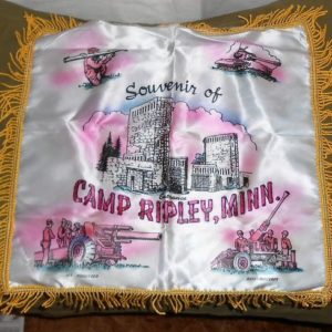 1940's-1950's Camp Ripley, Minn Sweetheart pillow cover