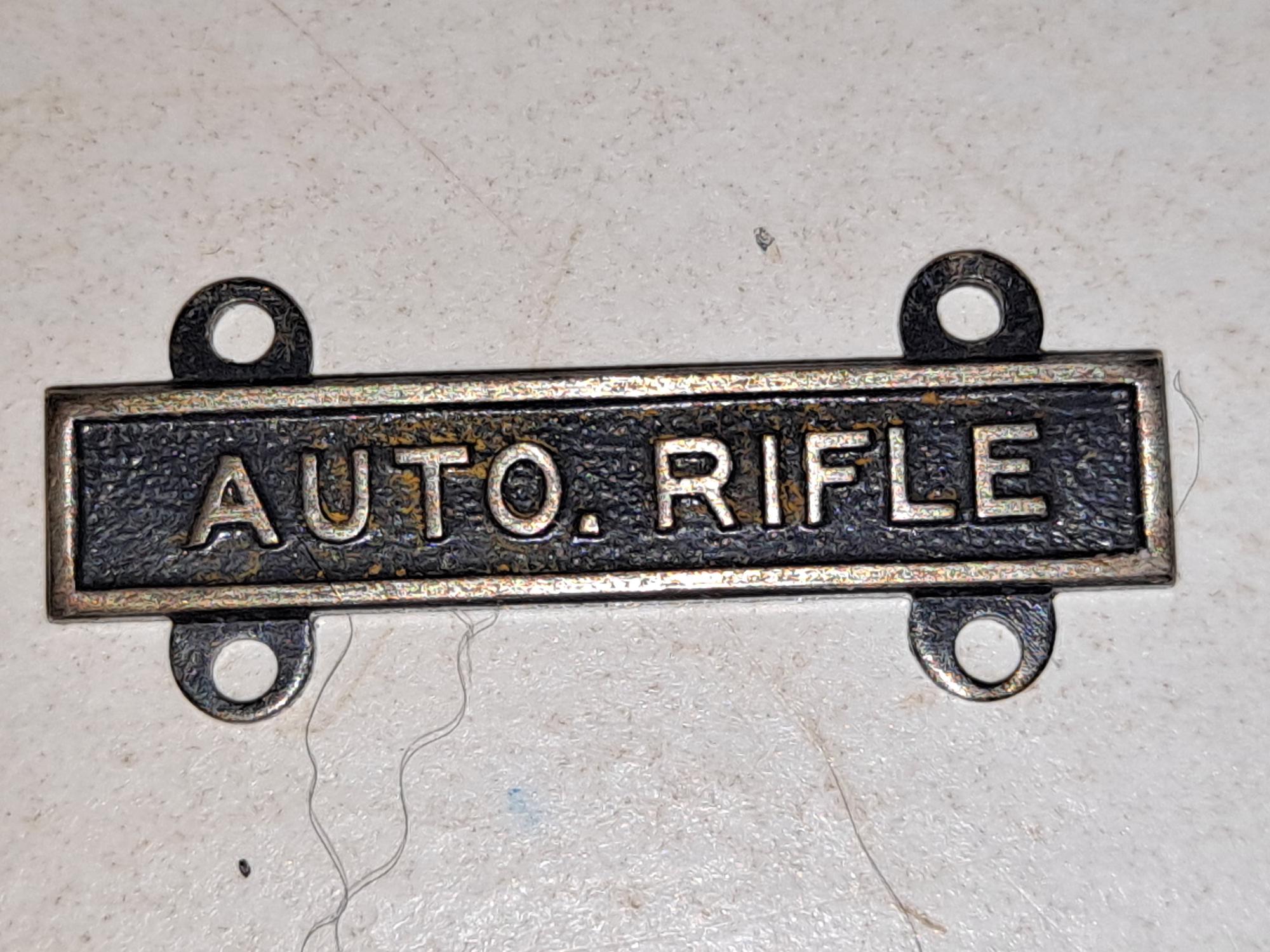 US ARMY AUTO RIFLE TAB CHROMED