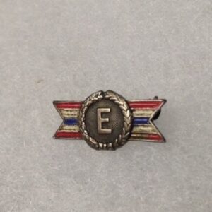 WW2 “E” Efficiency Award Pin – ‘E’ FACTORY PIN SILVER