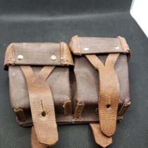 WW1 LEATHER RUSSIAN 2 POCKET AMMO POUCH