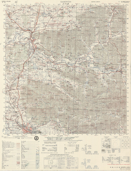 1:50,000 MAP OHWADO-RI REPUBLIC OF KOREA DTD 1910-18 SHEET 2821 II