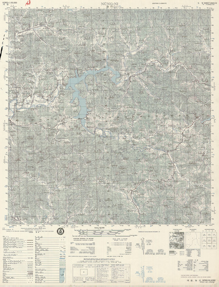 1:50,000 MAP Republic of Korea, ANDONG SHEET 3419 II DTD 1968