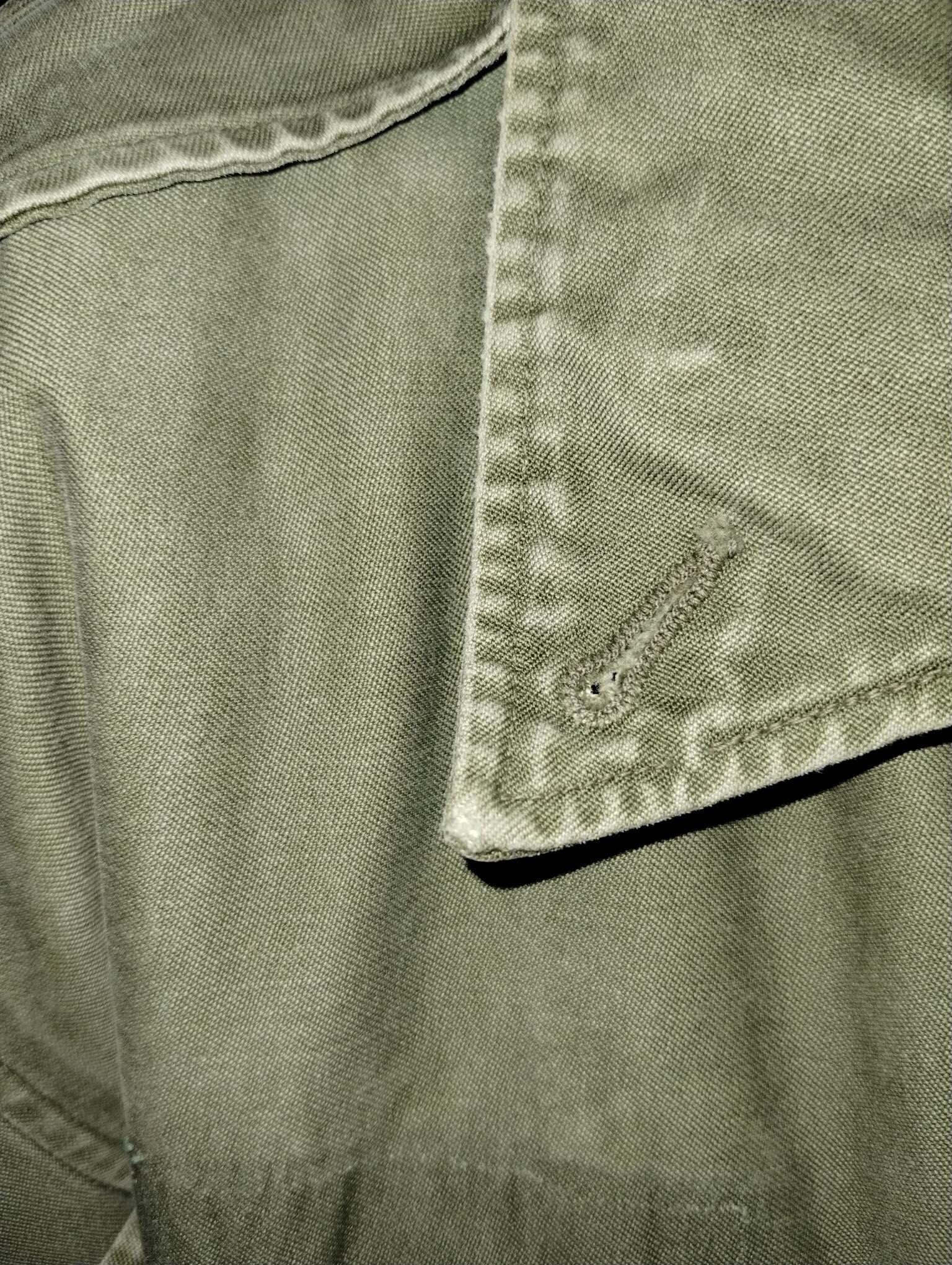 VINTAGE FIELD JACKET, M-65 OD-107 COTTON SATEEN, SIZE MED - Image 4