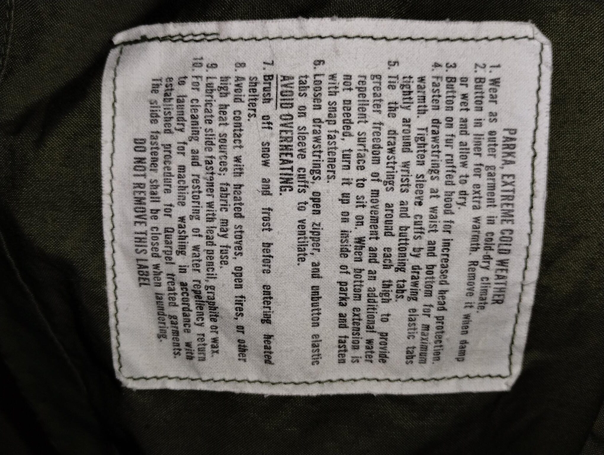 M-65 FISH TAIL PARKA OG-107 SIZE M/R - Image 4