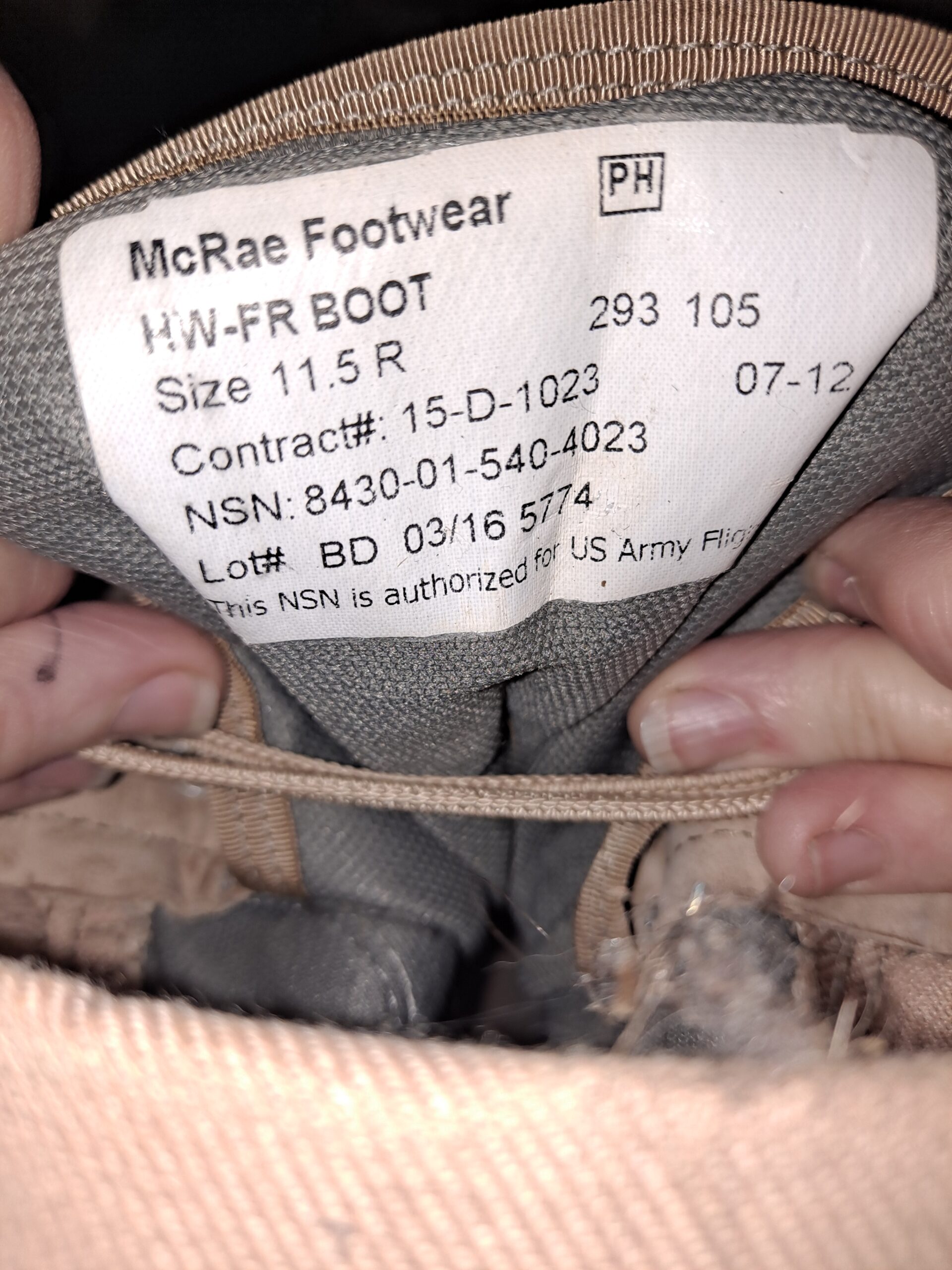 US ARMY TAN BOOTS Made by MacRae