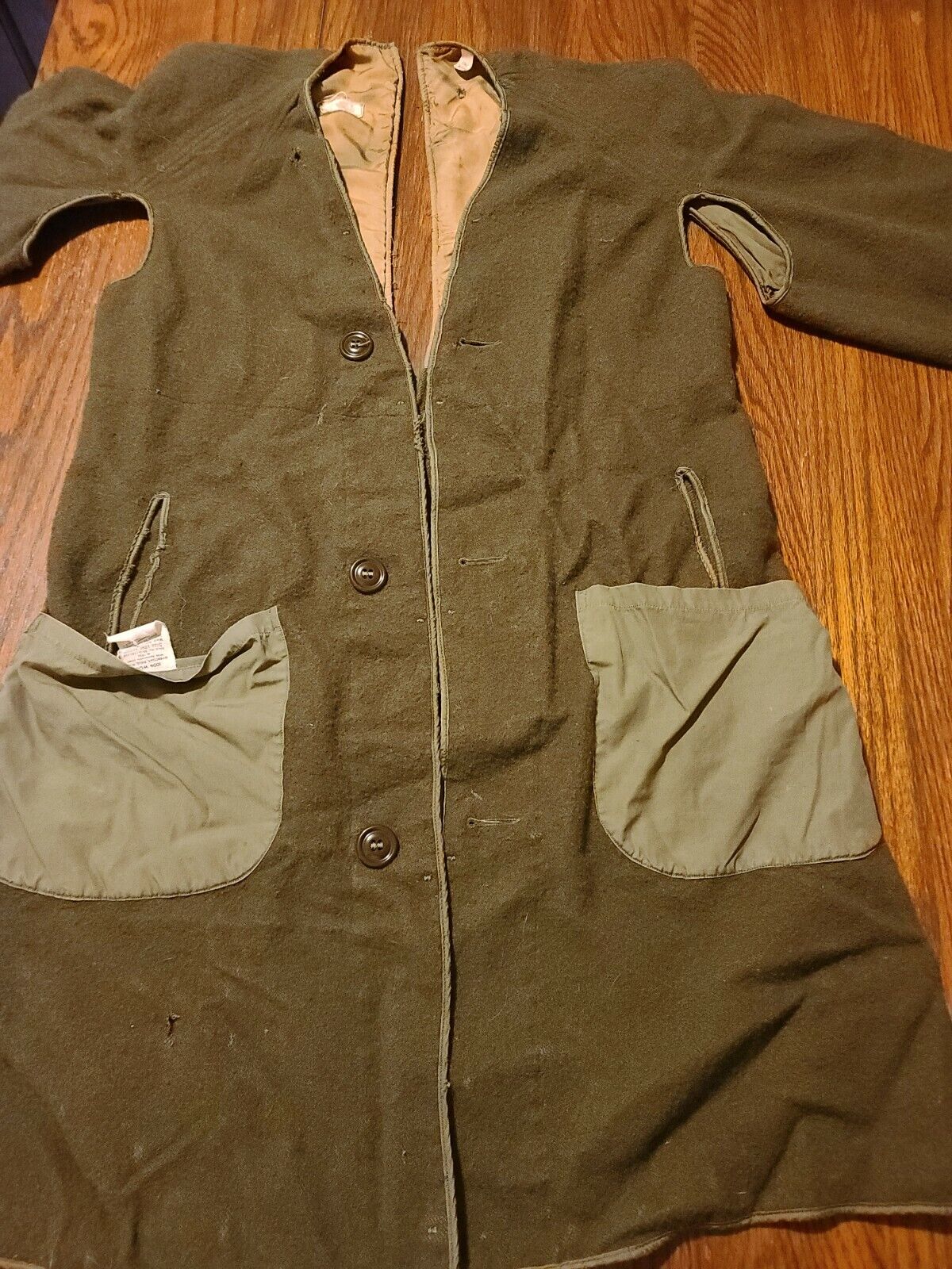 WW2 OVERCOAT LINER, WOOL, SIZE SMALL/LONG