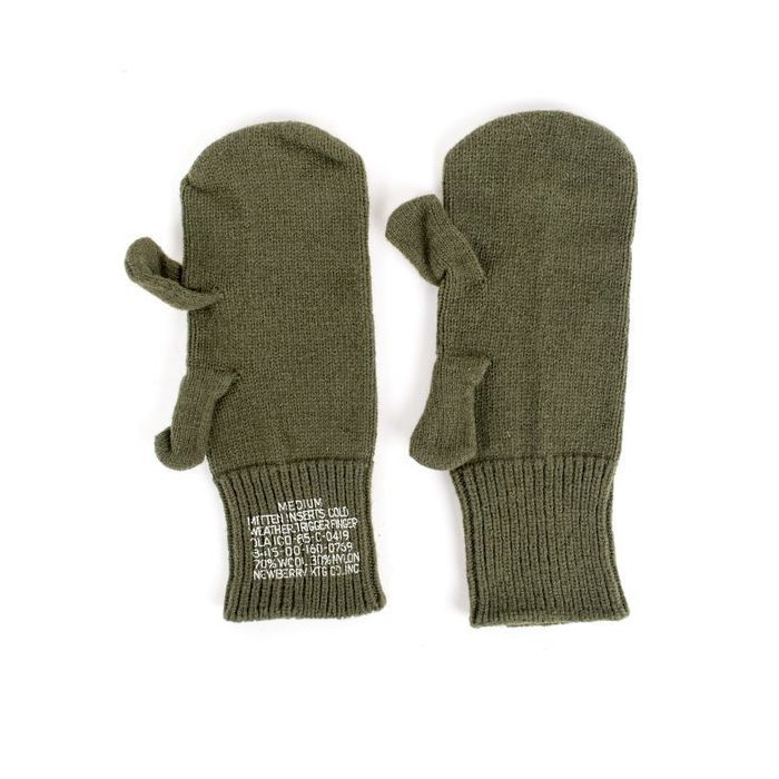 TRIGGER FINGER MITTENS WOOL LINER INSERTS SIZE MEDIUM