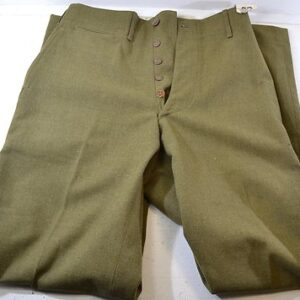 WW2 FIELD PANTS, WOOL, BUTTON FLY, COLOR SERGE, SIZE 30R