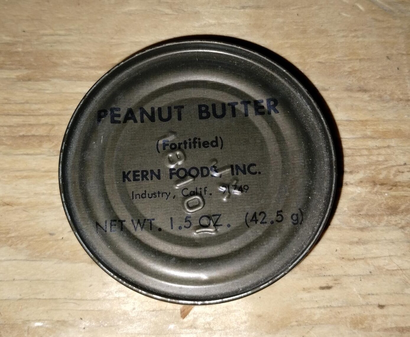 MEAL, COMBAT INDIVIDUAL C-RATIONS, SIDE DISH PEANUT BUTTER