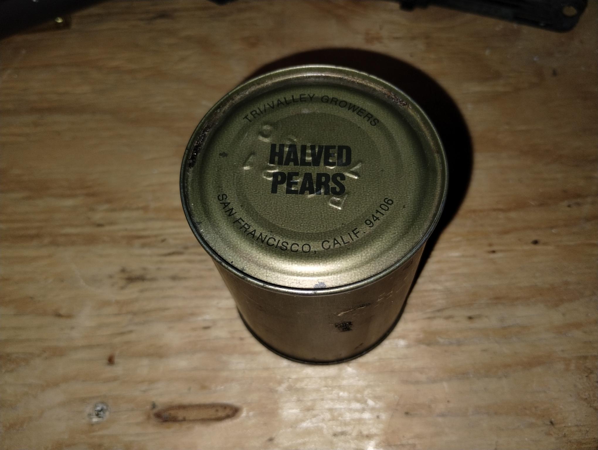 MEAL, COMBAT INDIVIDUAL C-RATIONS, SIDE DISH QUARTER PEARS