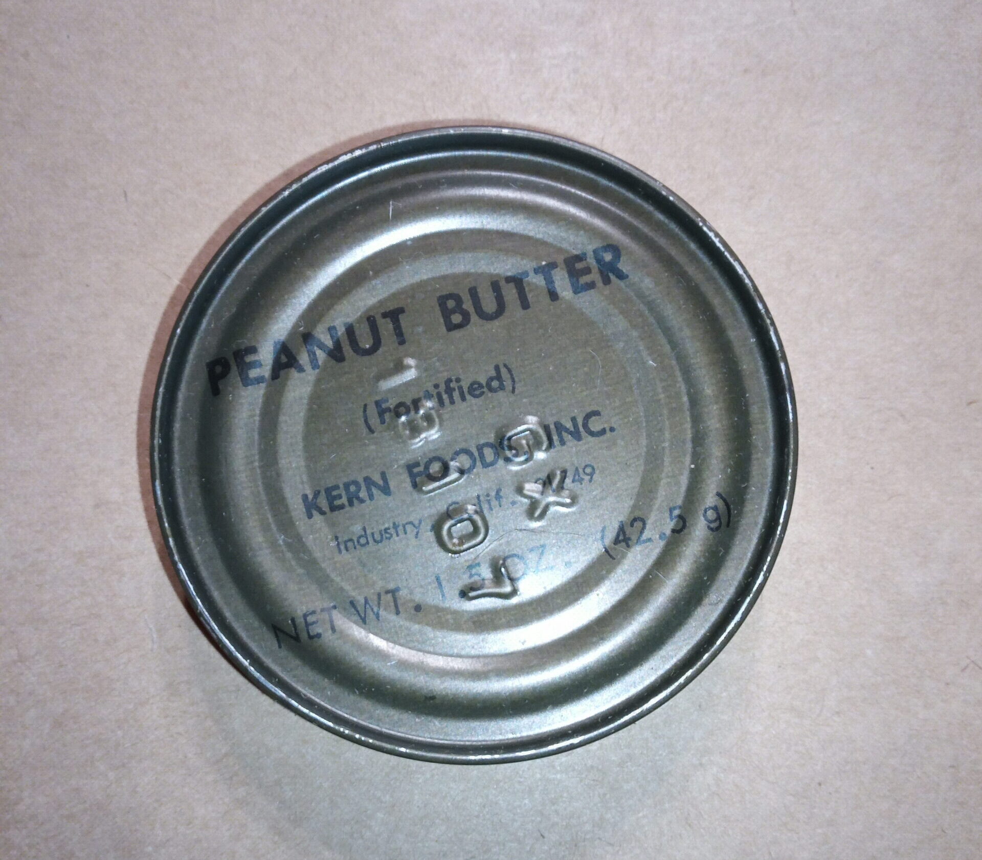 MEAL, COMBAT INDIVIDUAL C-RATIONS, SIDE DISH PEANUT BUTTER - Image 2