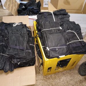 BLACK LEATHER GLOVES WITH SUEDE OUTER SIZE 4 NSN 8415-00-268-5701