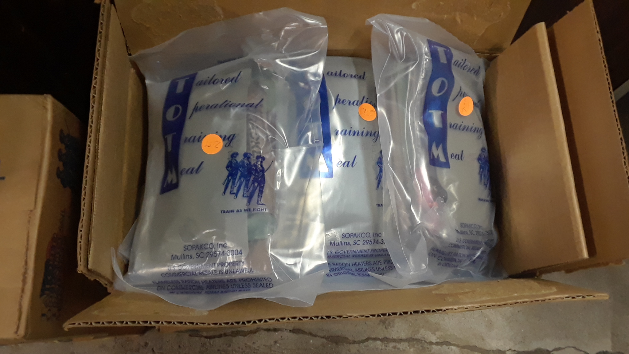 MREs TOTM's meals individual meal 1 each