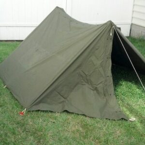 US Army Shelter halves complete with poles and rope to make complete tent