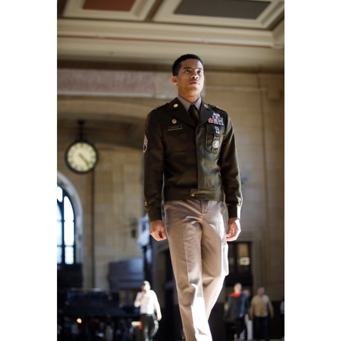 US ARMY Male AGSU Ike Jacket (Athletic Fit) by Marlow White - Image 2