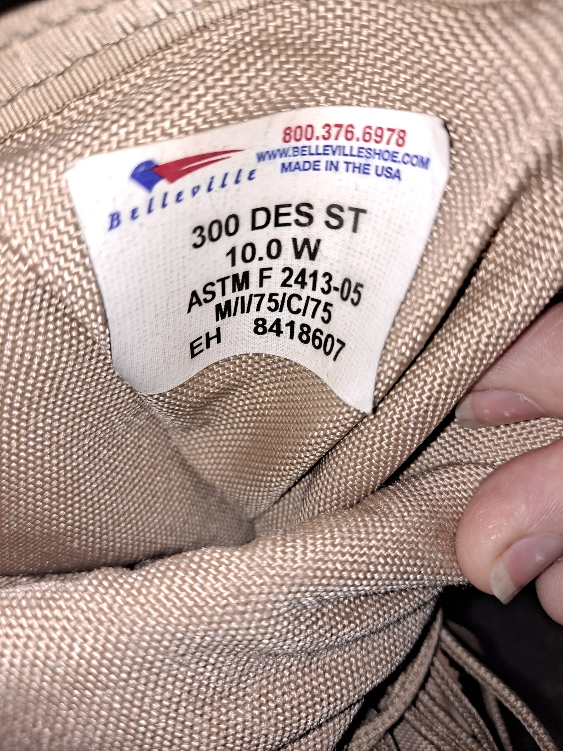 Boots, Tan made by Belleville - Image 2