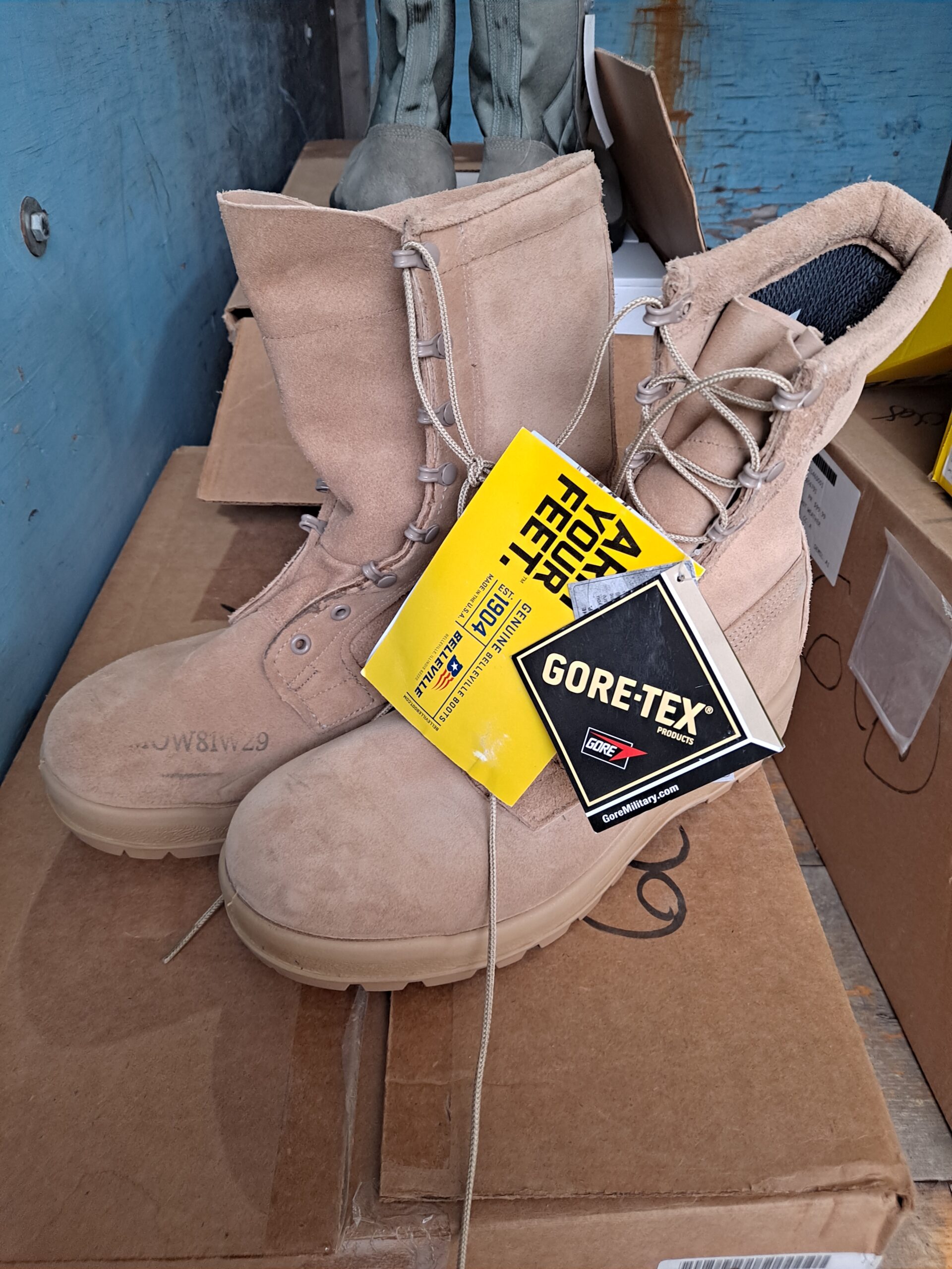 Boots, Tan made by Belleville