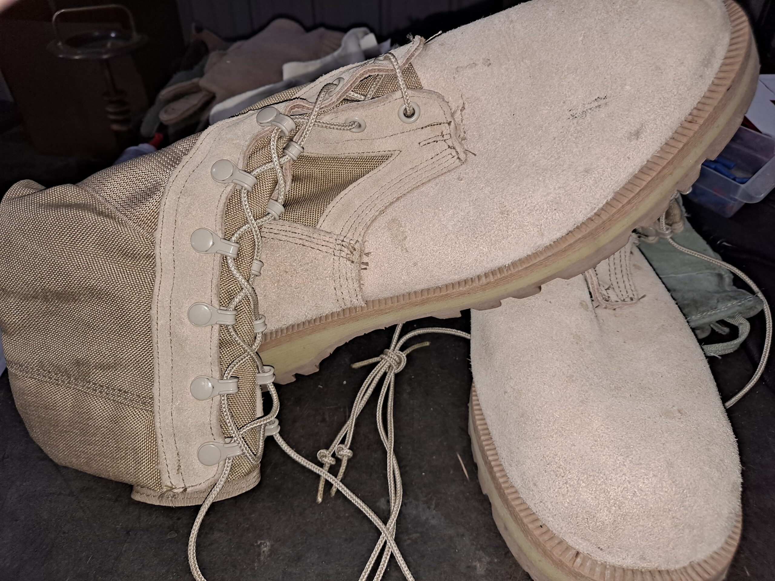 Used, Boots, Tan made by Wellco size 5 1/2N - Image 2