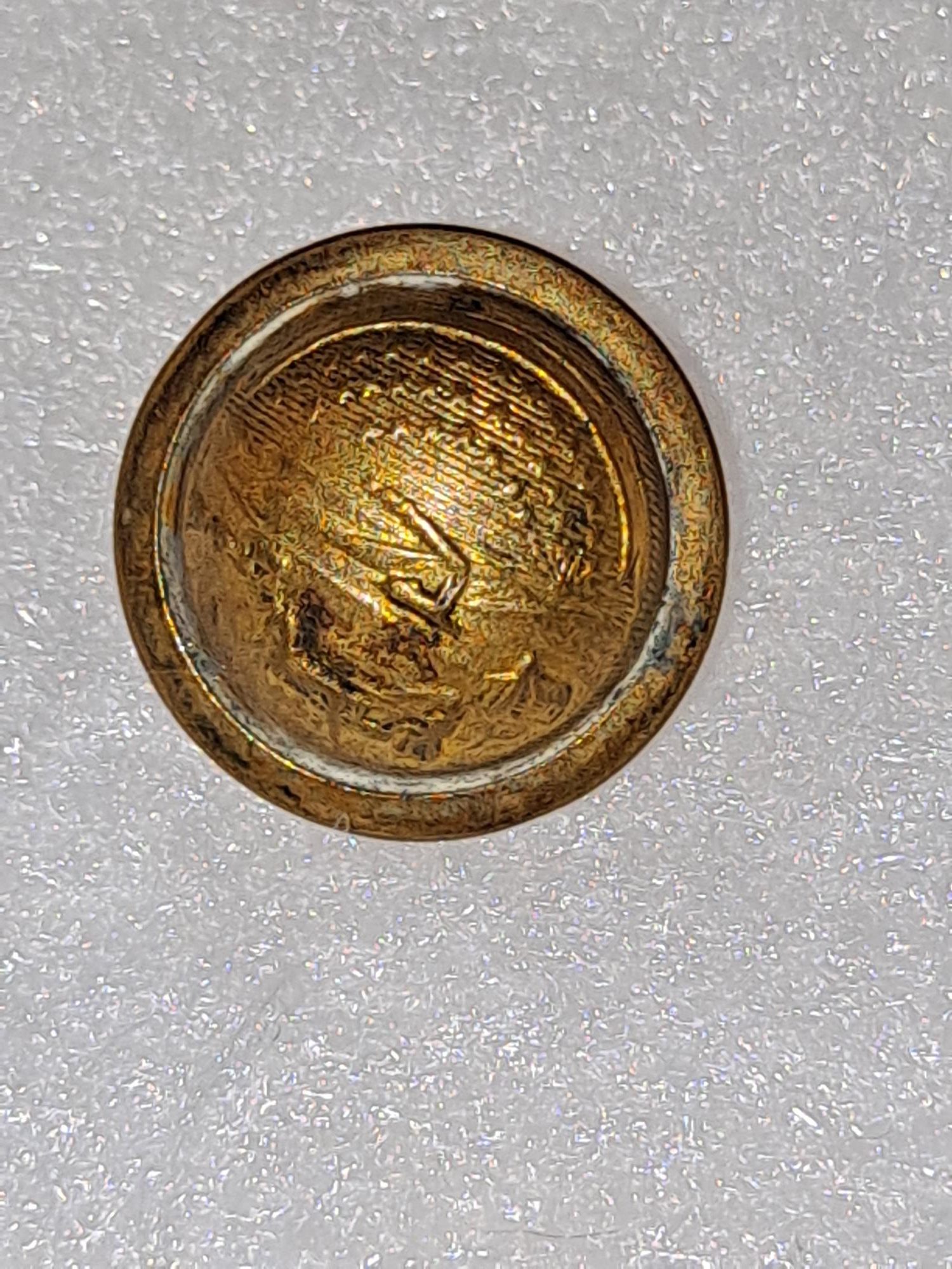 State of Kansas Pre 1900 Brass cuff uniform button