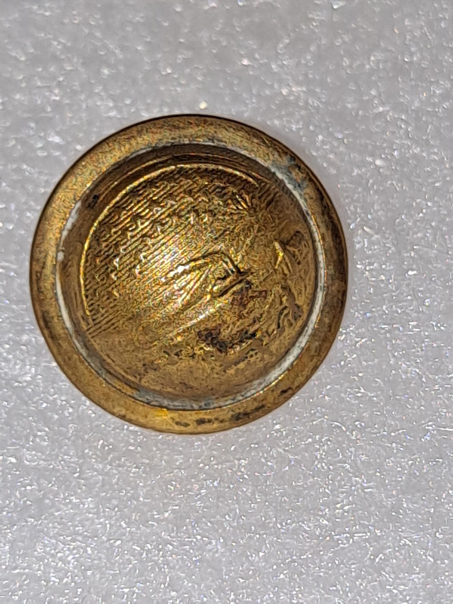 State of Kansas Pre 1900 Brass cuff uniform button - Image 2