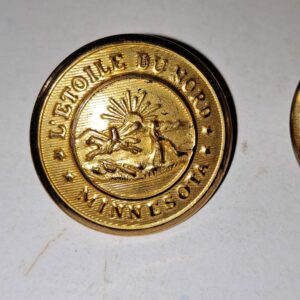 State of Minnesota Military uniform shirt coat button WW1 & WW2