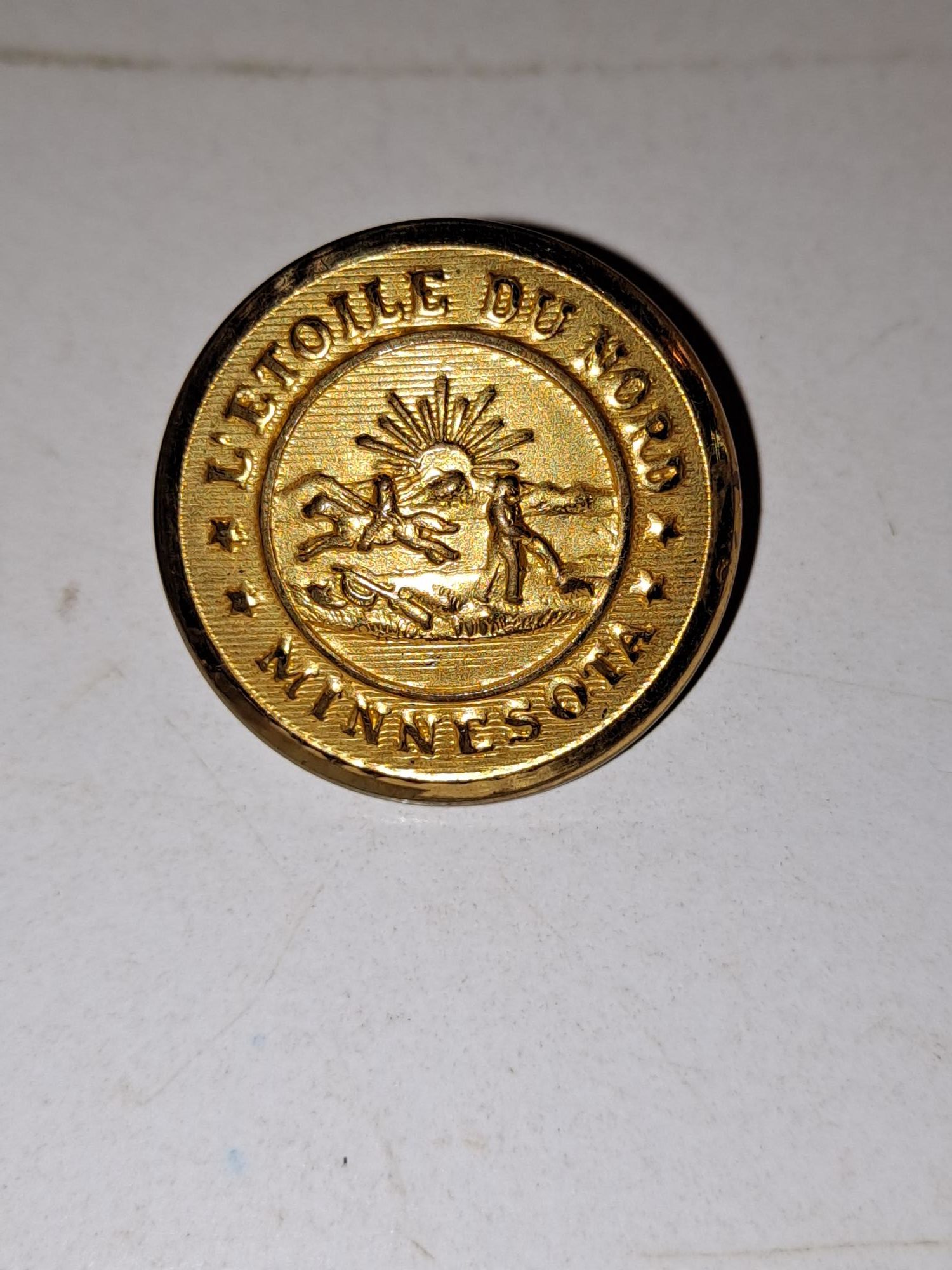 State of Minnesota Military uniform shirt coat button WW1 & WW2 - Image 2