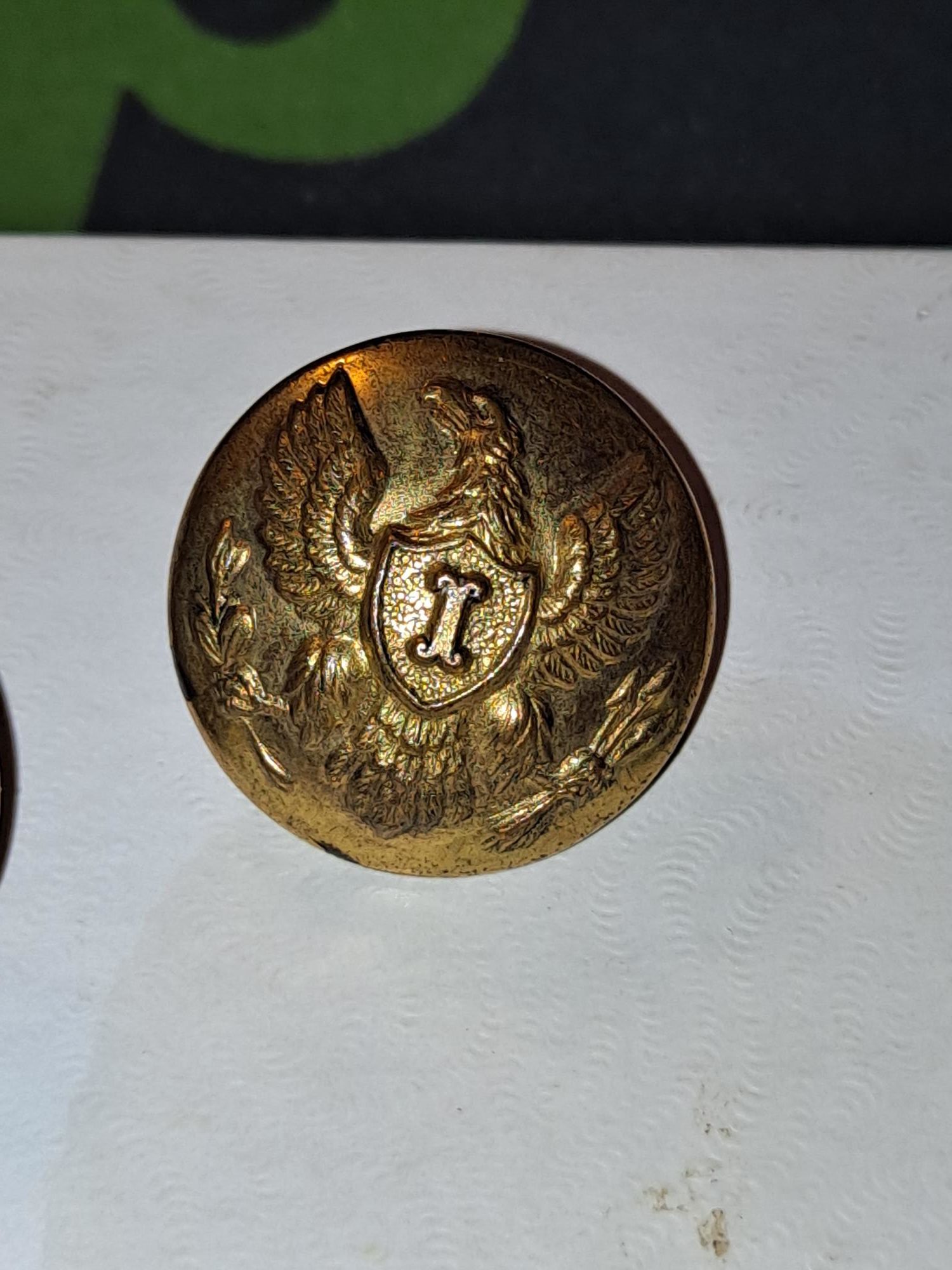 CIVIL WAR 1857 INFANTRY UNIFORM CUFF AND COAT BUTTONS 4 PIECE SET #2 - Image 4