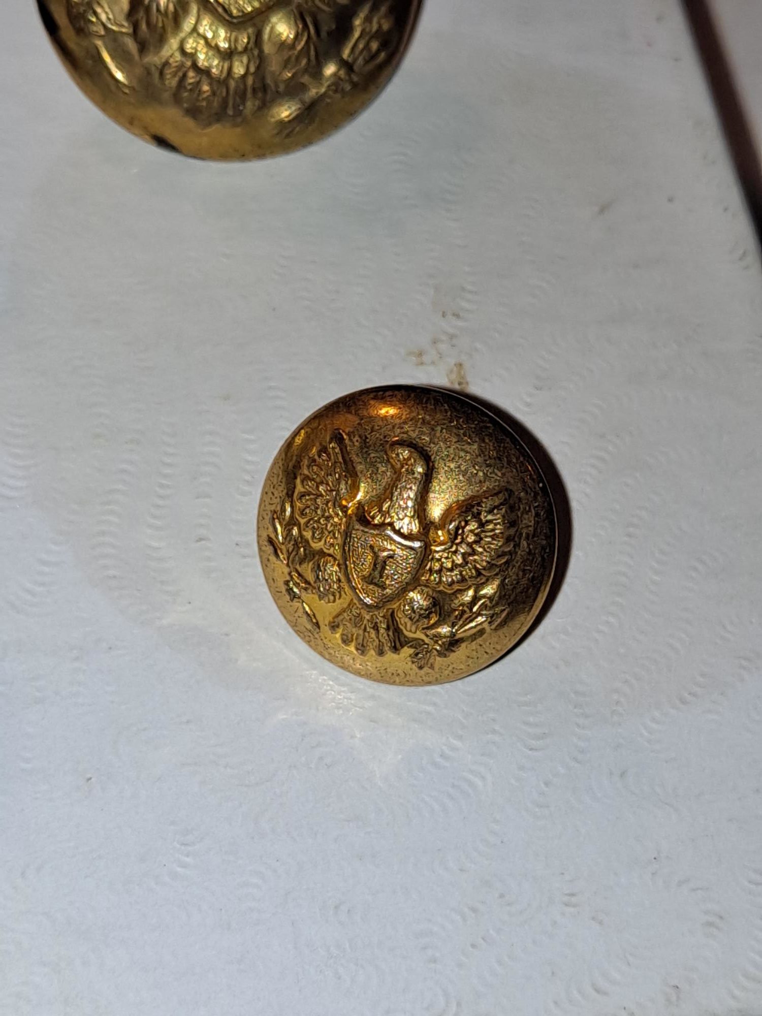 CIVIL WAR 1857 INFANTRY UNIFORM CUFF AND COAT BUTTONS 4 PIECE SET #2 - Image 5