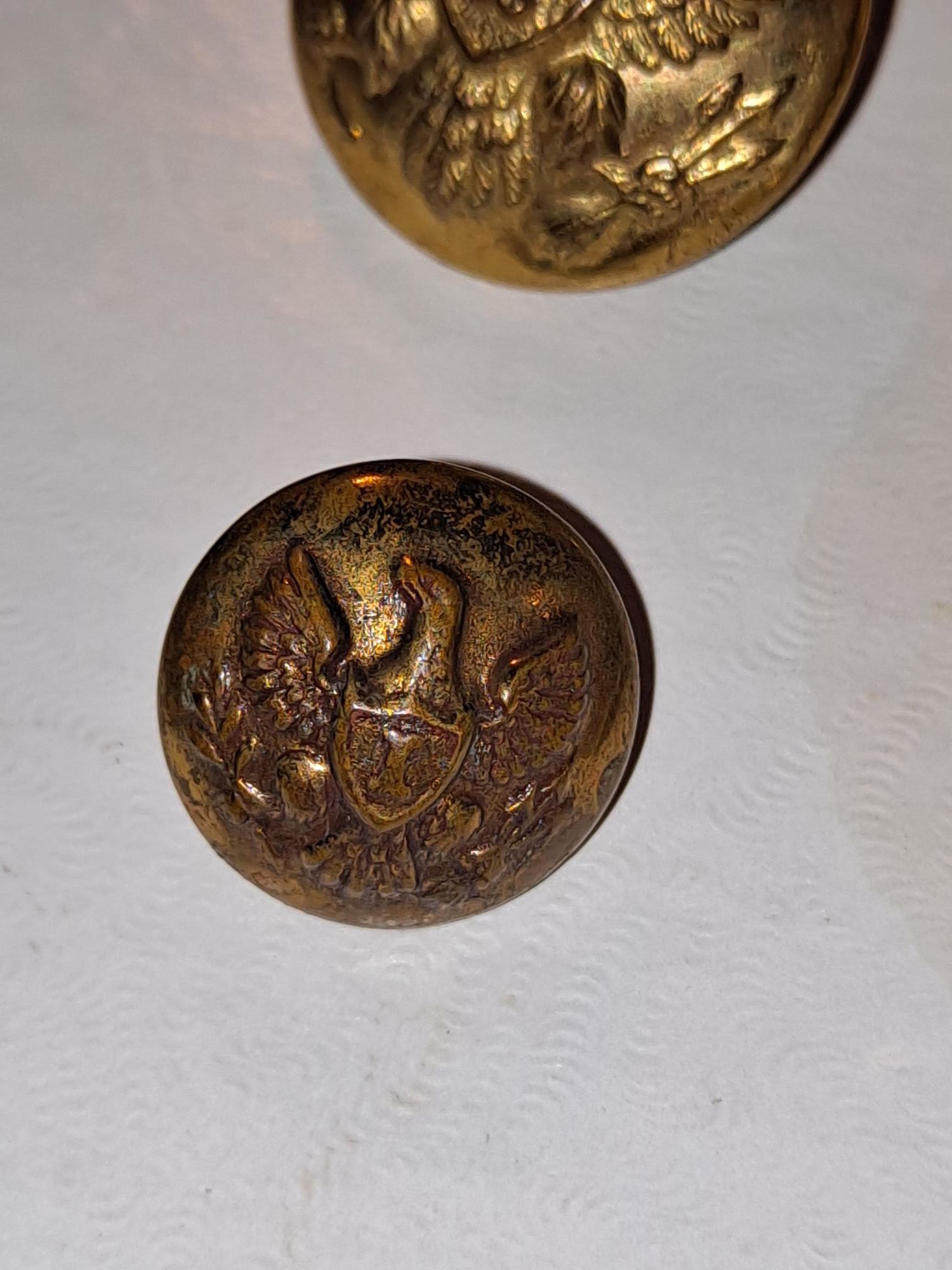 CIVIL WAR 1857 INFANTRY UNIFORM CUFF AND COAT BUTTONS 4 PIECE SET #2 - Image 6