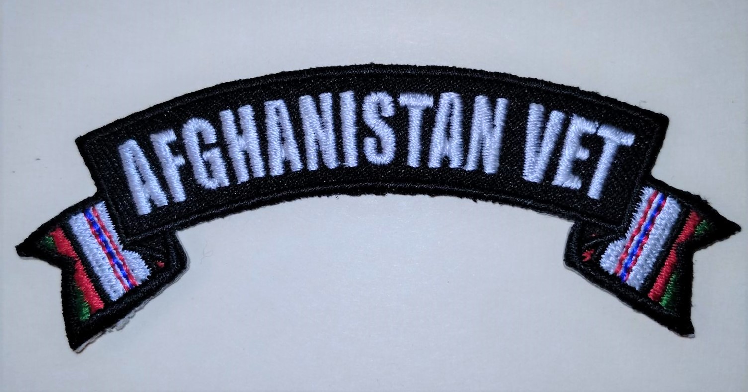 IRON ON PATCH AFGHANISTAN VET ROCKER