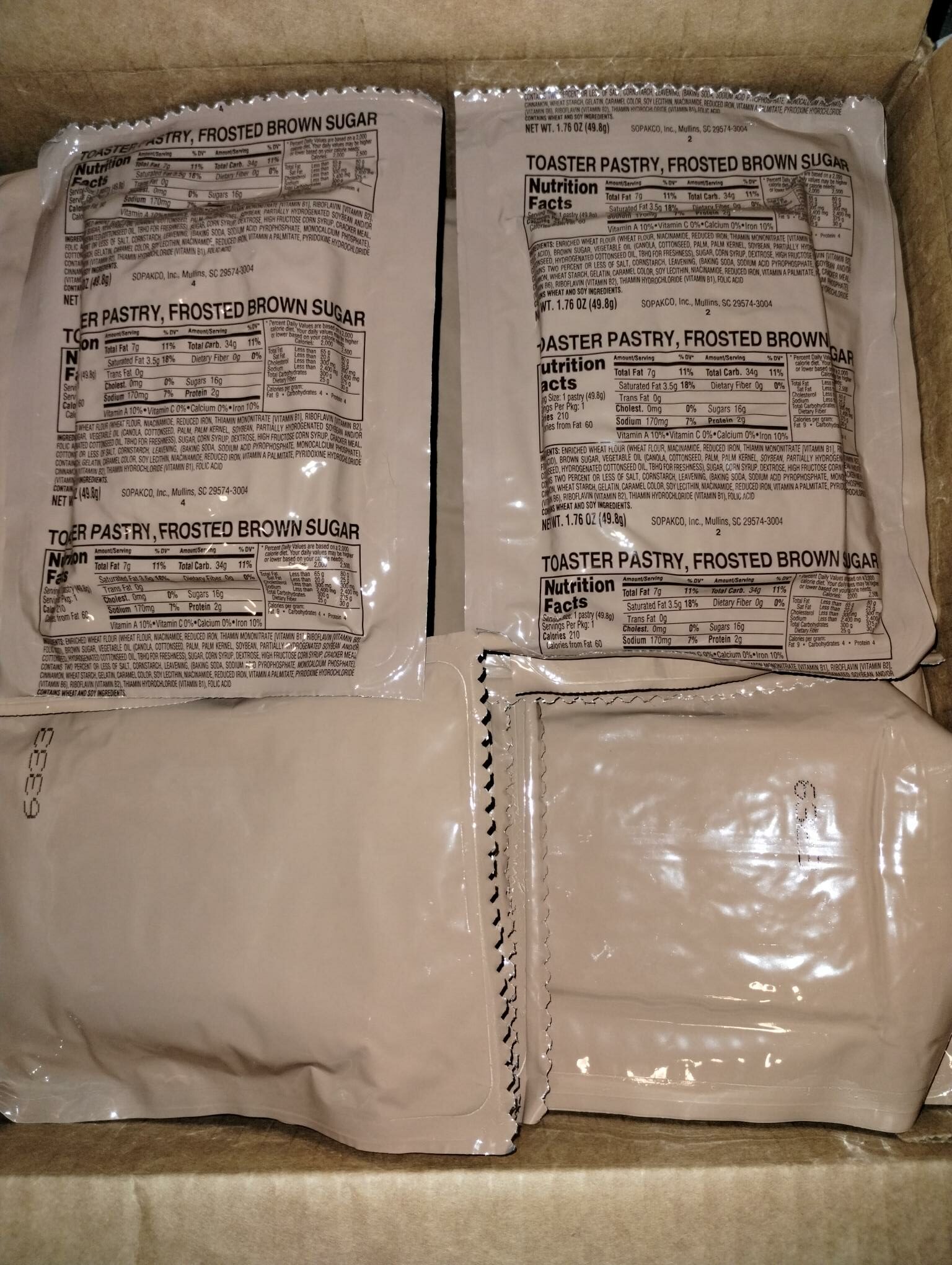 Case of 50 MRE Brown Sugar Cinnamon Pop tarts - Image 3