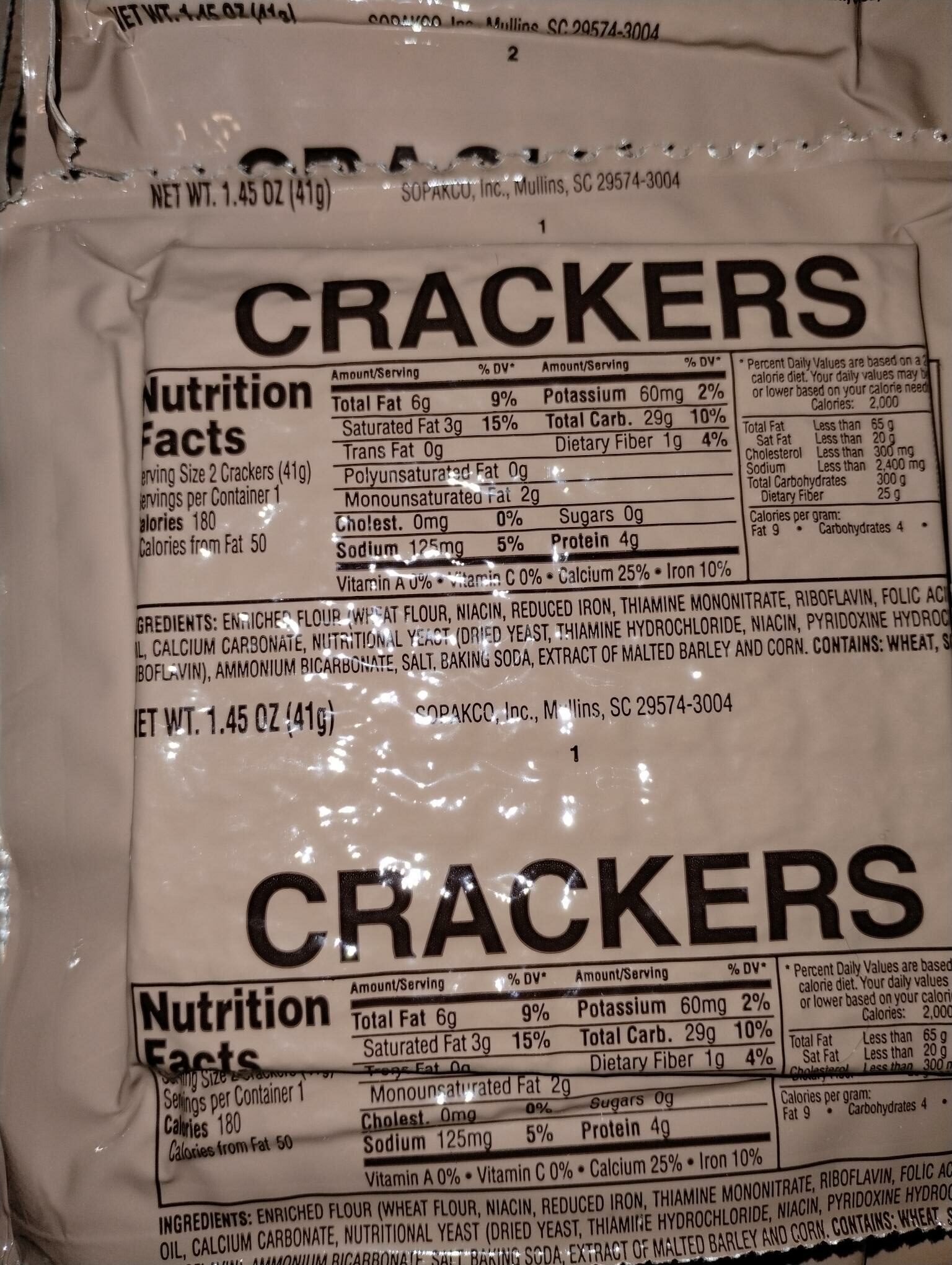 Case of 40 Crackers packets