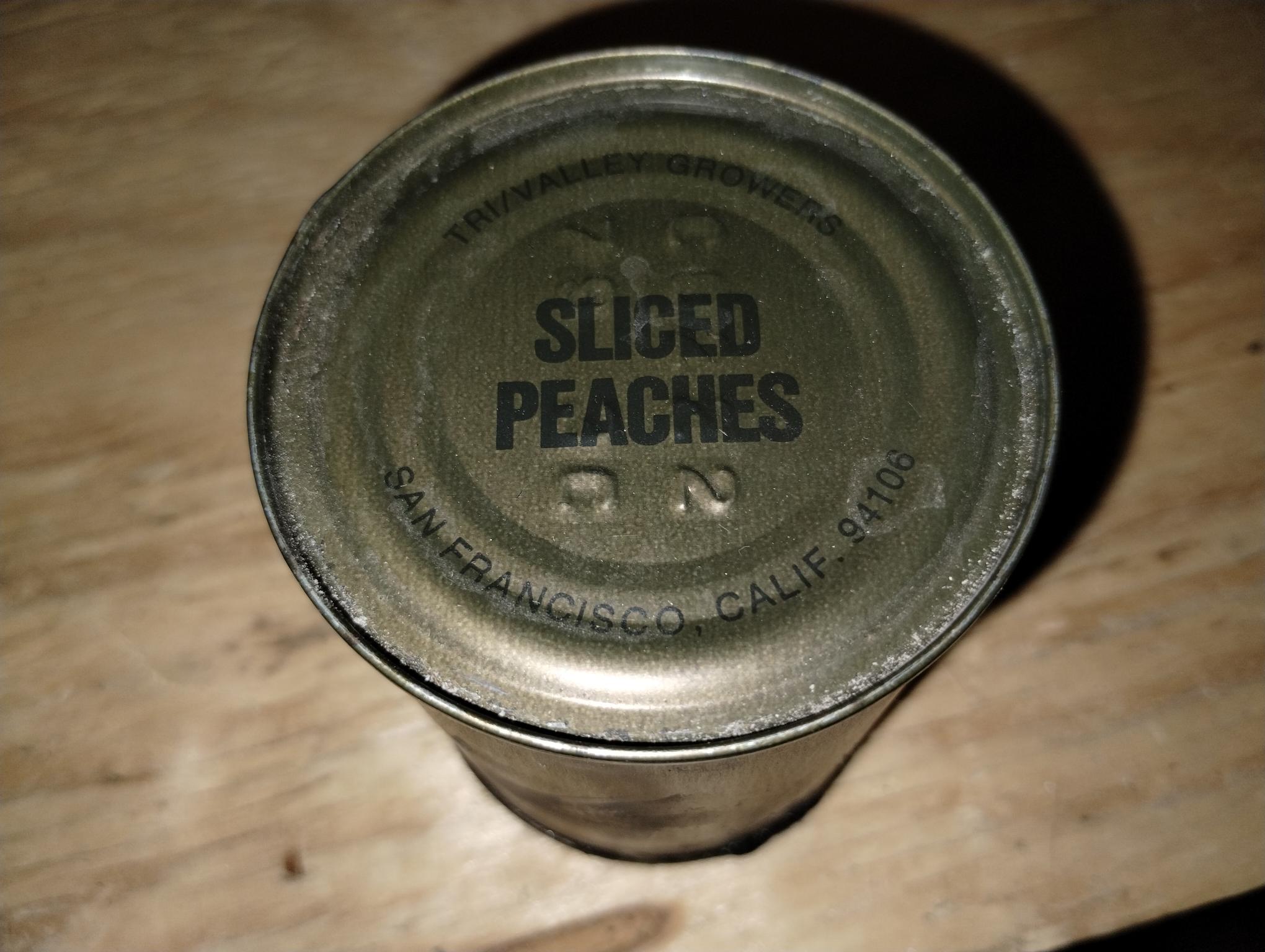 MEAL, COMBAT INDIVIDUAL C-RATIONS, SIDE DISH SLICED PEACHES