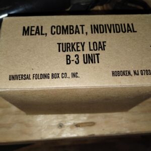 MEAL, COMBAT INDIVIDUAL C-RATIONS, BOX TURKEY LOAF, BOX ONLY