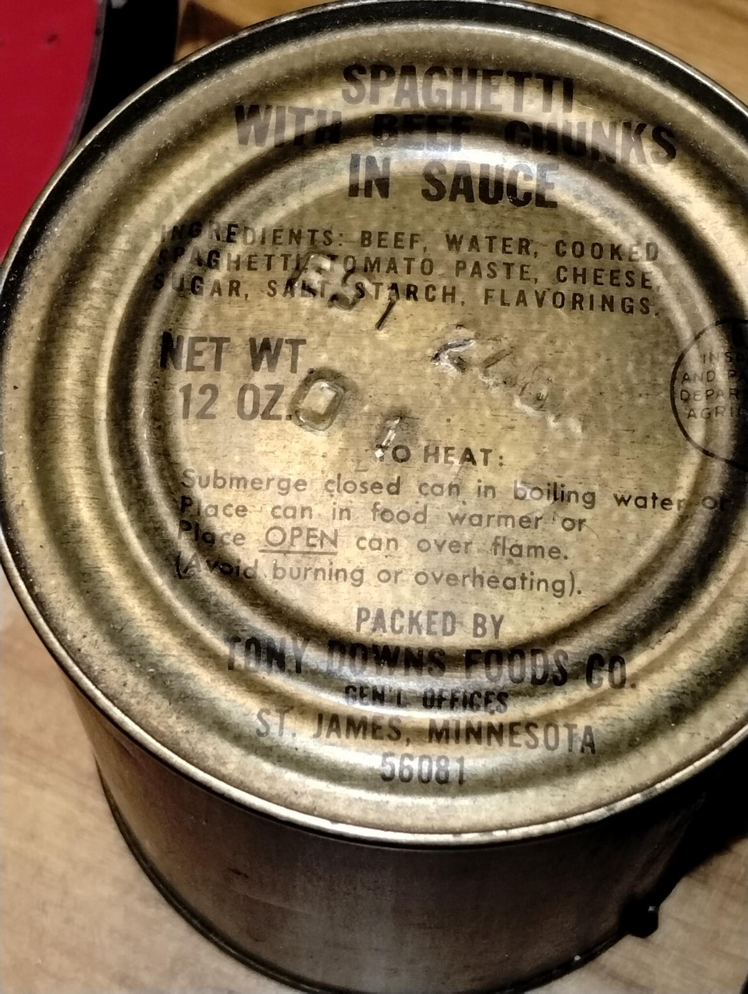 MEAL, COMBAT INDIVIDUAL C-RATIONS, MAIN DISH SPAGHETTI WITH BEEF CHUNKS IN SAUCE - Image 7