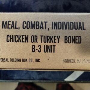 MEAL COMBAT INDIVIDUAL B-3 Unit Chicken or Turkey Boned meal complete