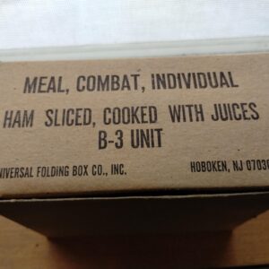 MEAL COMBAT INDIVIDUAL B-3 HAM SLICED, COOKED WITH JUICES meal complete