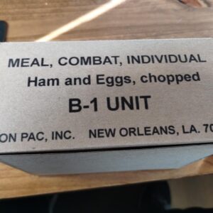 Reproduction Meal Box MEAL COMBAT INDIVIDUAL B-1 HAM AND EGGS CHOPPED  BOX ONLY Vietnam Era