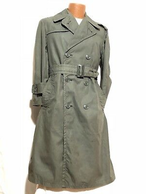 MEN'S US ARMY OVERCOAT (TRENCH COAT), BLACK, W/LINER VARIOUS SIZES - Image 6