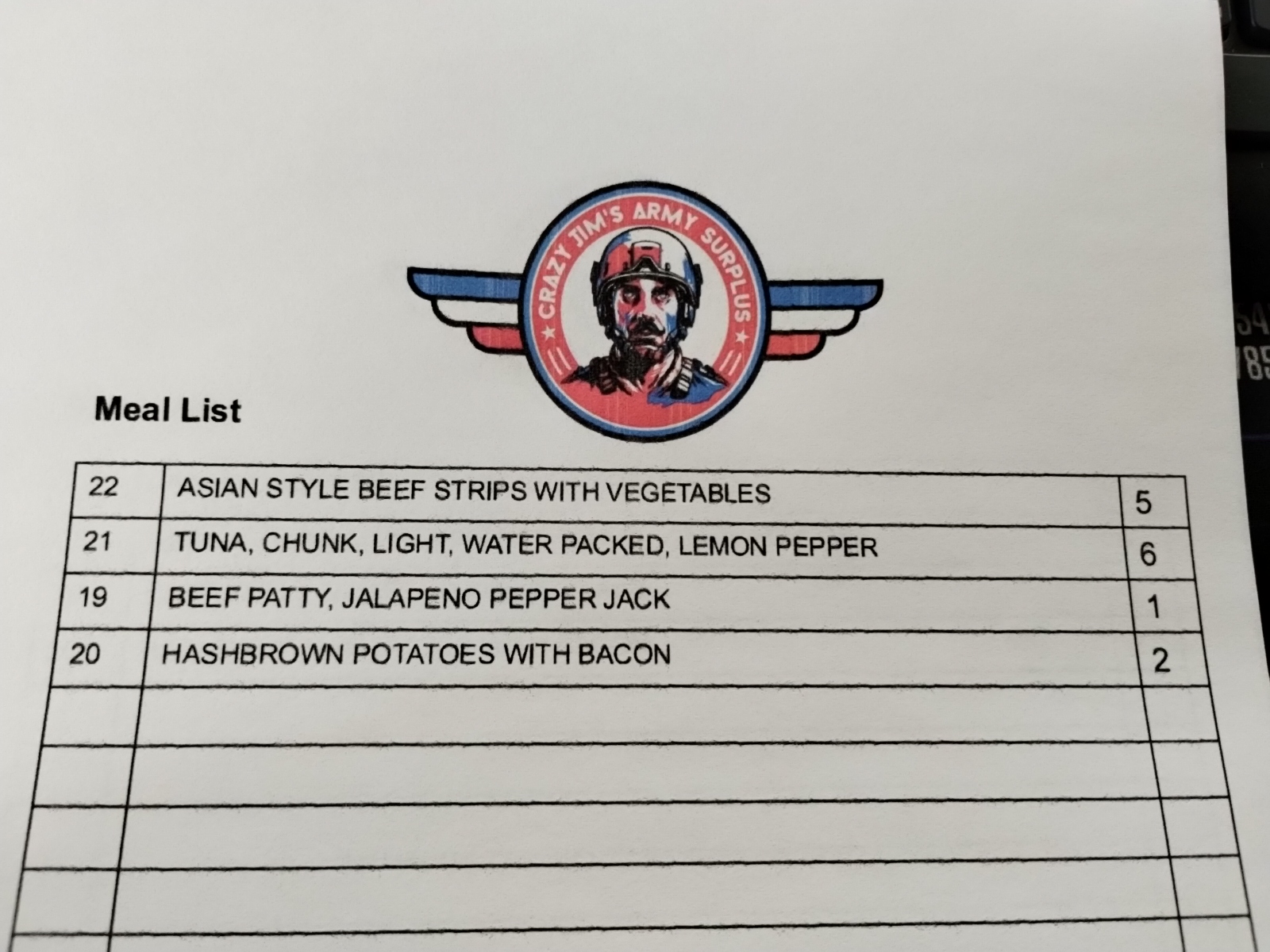 Custom Inspected And Repackaged US Military MREs Case 12 Selected Meals - Image 2